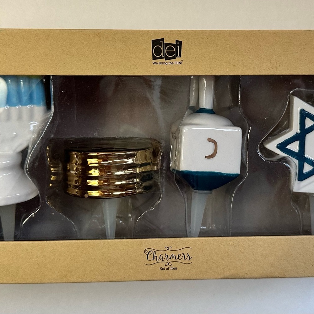 Set/4 Hanukkah Charmers for ceramic platter